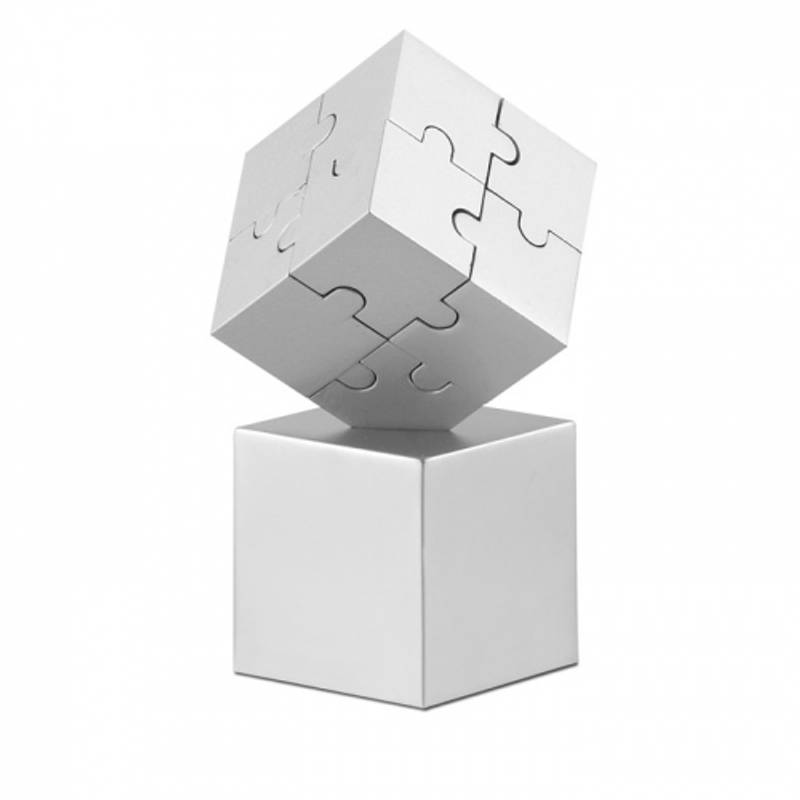 3D kovové magnetické puzzle, stříbrná 3D kovové magnetické puzzle, stříbrná
